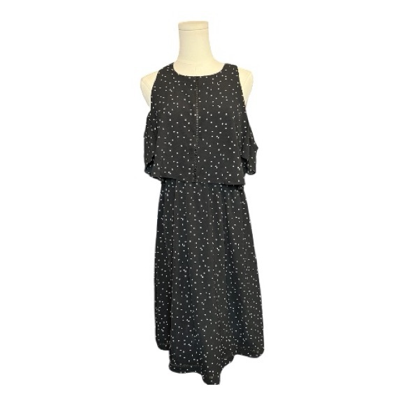 Mossimo Supply Co. Dresses & Skirts - 🆕 NWOT Mossimo black & white polka dot cold shoulder midi dress – size M